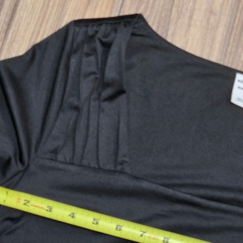 Melrose and Market Nordstrom NWT Black Ruched Square Neck Top Size L NEW